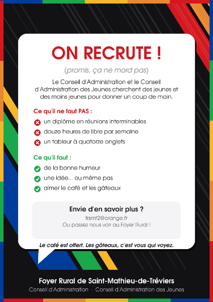 Affiche — On recrute !